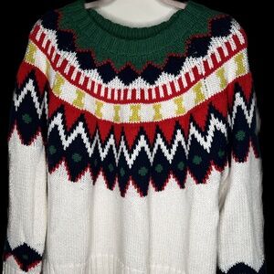 Aerie Fair Isle Festive Christmas Sweater